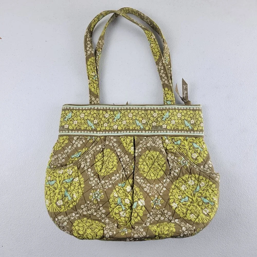 Vera Bradley Bluebird Sittin In A Tree Purse Shoulder Bag Cotton Purse Quilted B